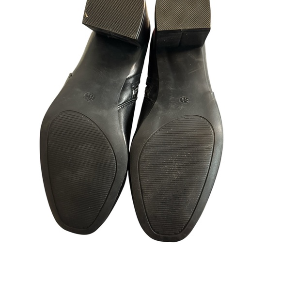 Mia Women's Krysta Ankle Boots Black Faux Leather Side Zip Block Heel 8.5 Fall - Picture 7 of 9